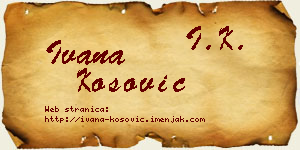 Ivana Kosović vizit kartica